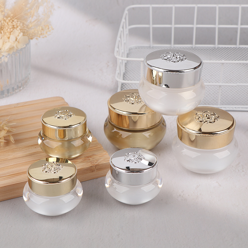 Acrylic Empty Travel Cream Jar - Luxury Skincare Makeup ulasan dan harga