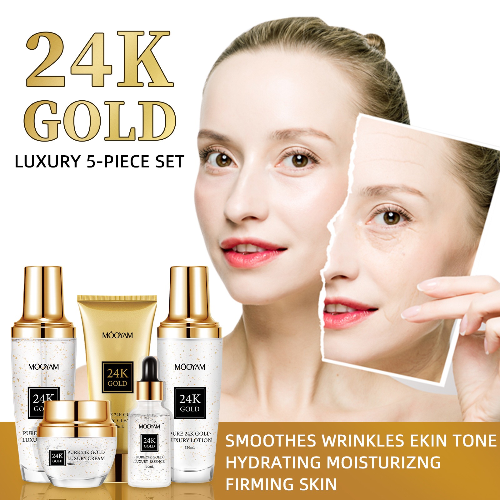 24K Gold LUXURY Moisturizin An - Luxury Skincare Lines ulasan dan harga