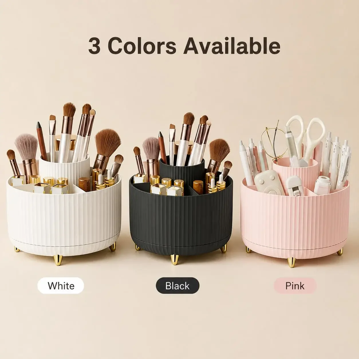 360 Rotating Makeup Organizer  - Luxury Skincare Makeup ulasan dan harga
