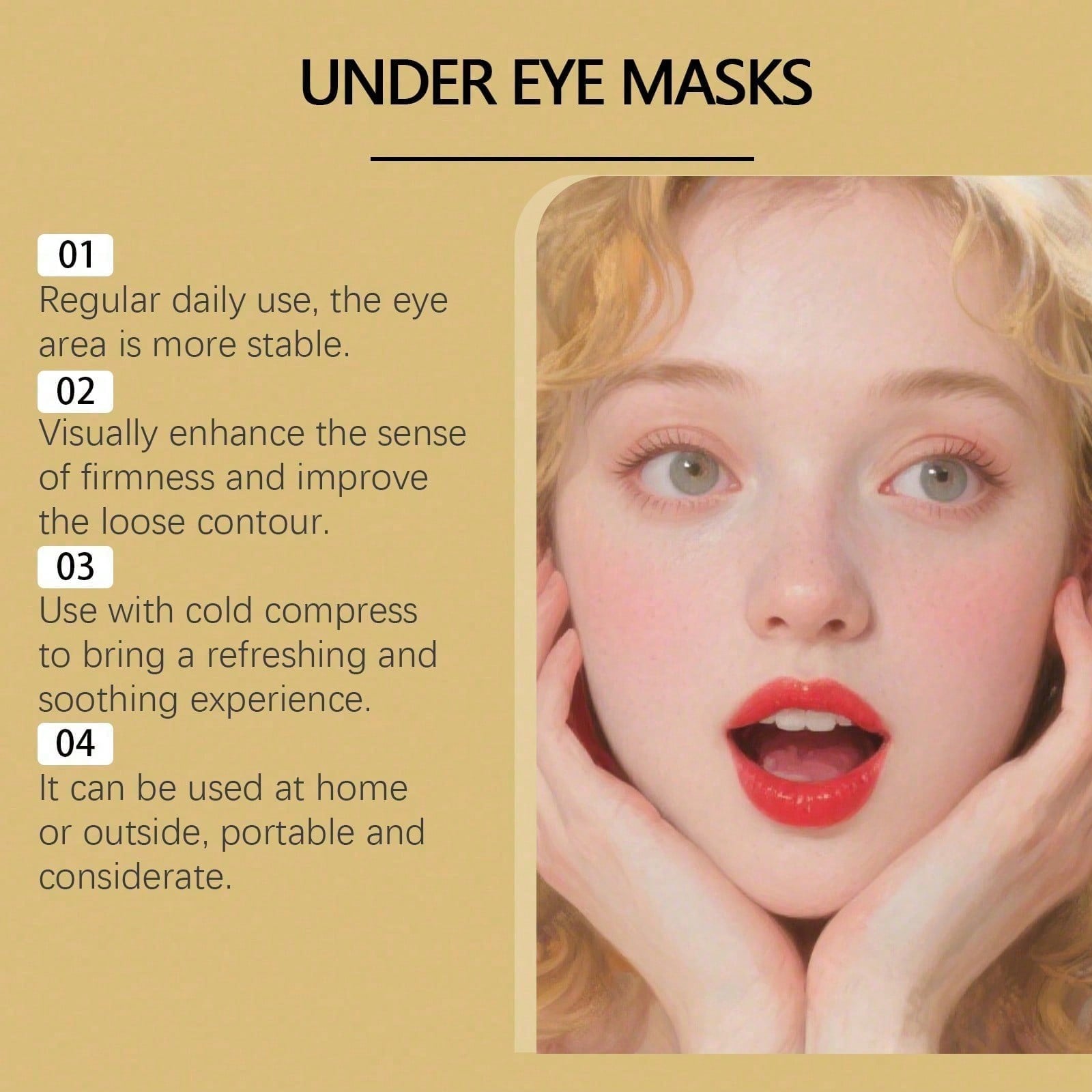 24K Gold Eye Mask, 60 Count Lu - Luxury Skincare Lines ulasan dan harga